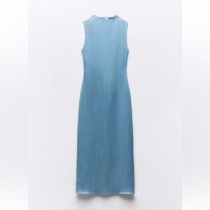 Zara blue silk dress